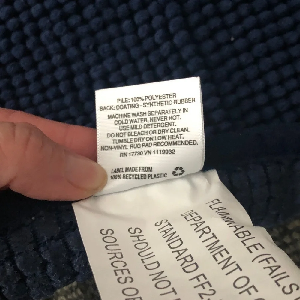 🍄 Room Essentials Navy Bath Mat Nwot